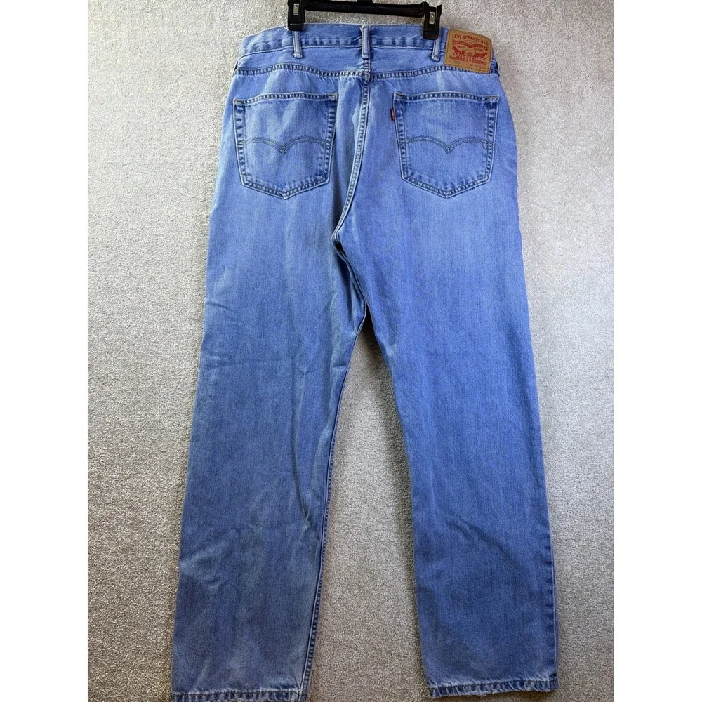Levi's 505 Regular Fit‎ Jeans Mens 38x32 (Fits 37x31) Blue 100% Cotton Denim